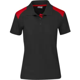 Ladies Apex Golf Shirt Black-Red